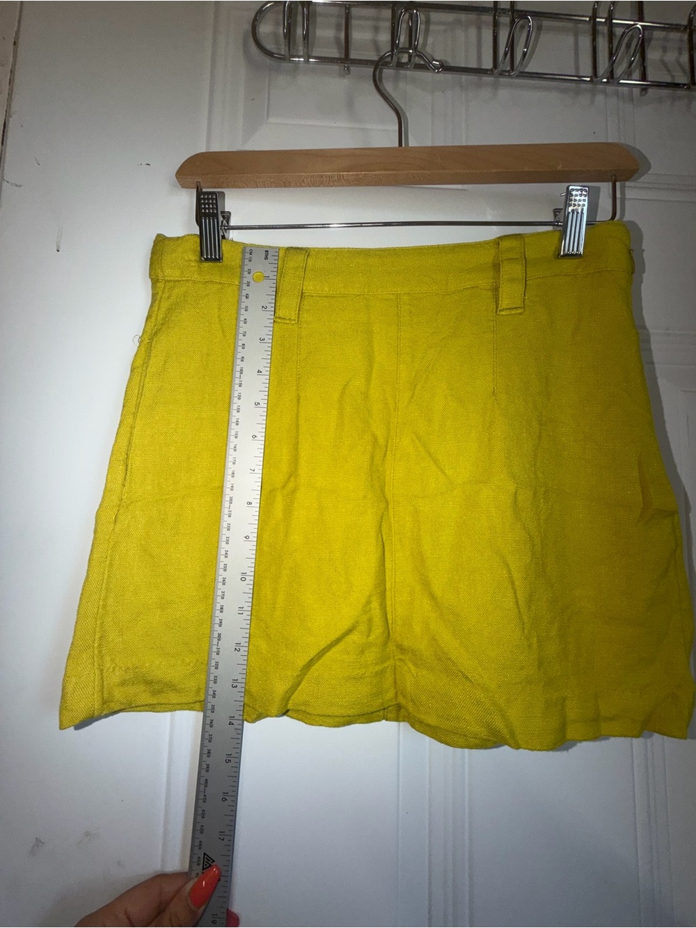 Free People Bright Yellow High-Rise Skirt